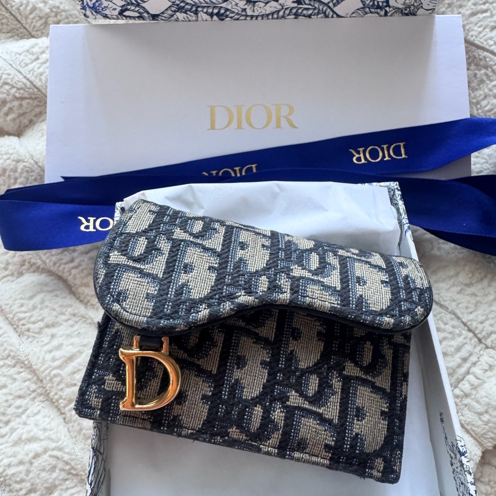 Dior Navy and Gold Key Holder